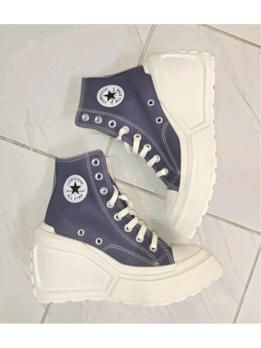 Converse Chuck 70 De Luxe Wedge 'lavender Ash' Women's Shoe New W/o Box Size 5.5 - Picture 2 of 12